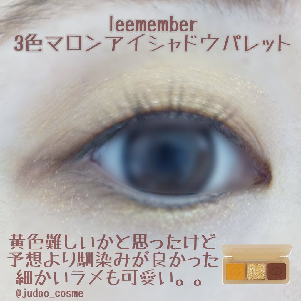 3色マロンアイシャドウパレット/LEEMEMBER/アイシャドウパレットを使ったクチコミ(1枚目)