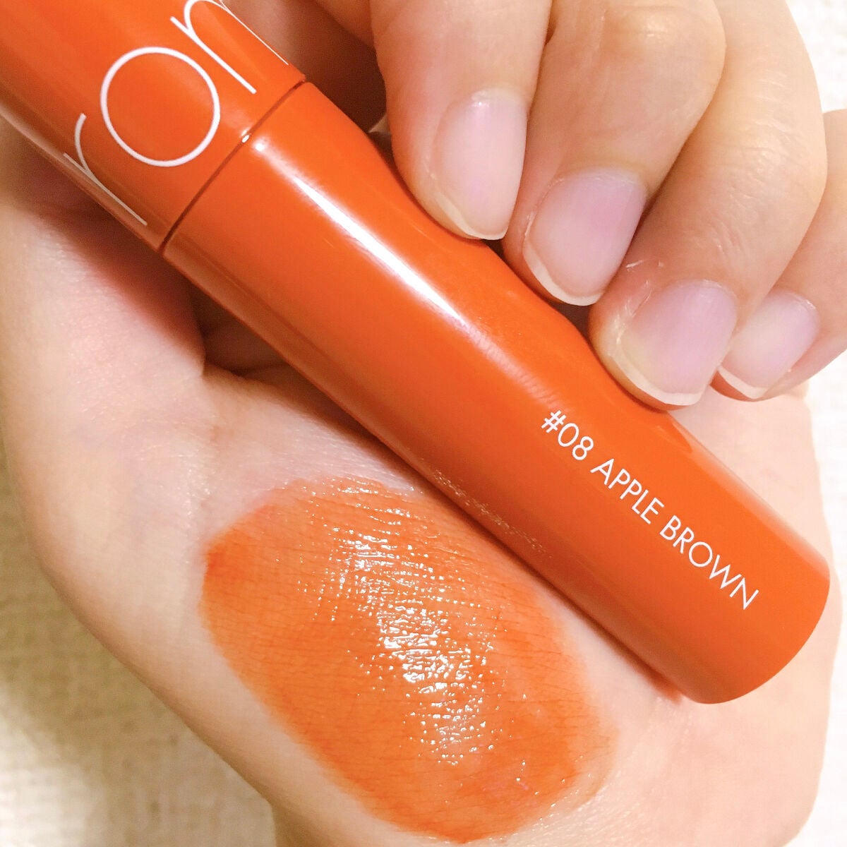 ジューシーラスティングティント/rom&nd/リップティントを使ったクチコミ(5枚目)