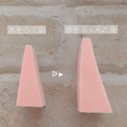 メイクアップスポンジ(バリューパック ウェッジ型 30個)/DAISO/パフ・スポンジを使ったクチコミ(2枚目)