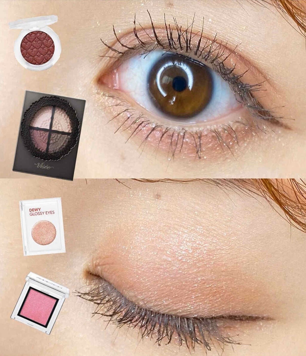 のぼりもえ on LIPS 「🦋最近のメイク🦋.最近パープルとピンクを組み合わせたメイクにハ..」(3枚目)