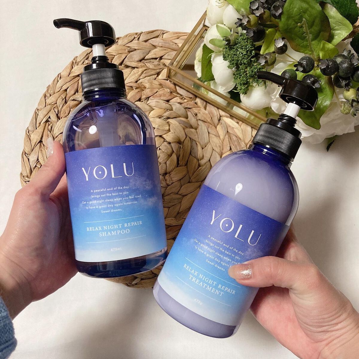 リラックスナイトリペア シャンプー／トリートメント/YOLU/市販シャンプーを使ったクチコミ（1枚目）