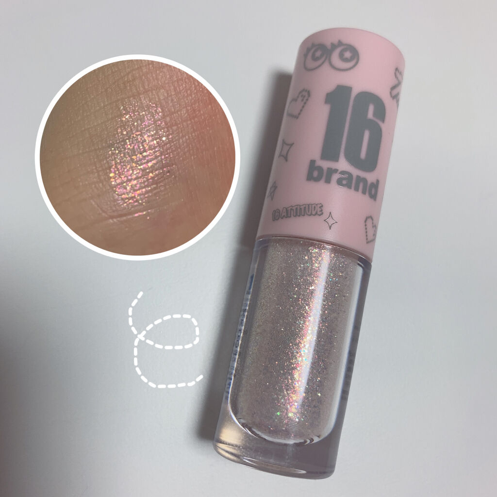 16 CANDY ROCK SUGAR キャンディーシュガー/16BRAND/リキッドアイシャドウを使ったクチコミ（3枚目）