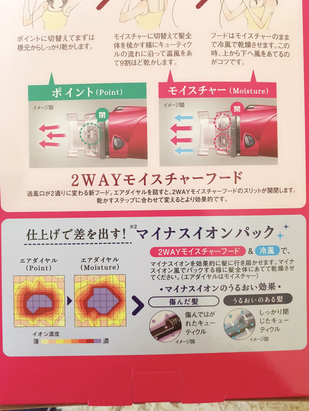 マイナスイオンヘアドライヤーTID920/テスコム/ドライヤーを使ったクチコミ（3枚目）