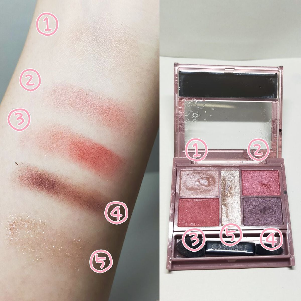 パーフェクトスタイリストアイズ/キャンメイク/アイシャドウパレットを使ったクチコミ(3枚目)