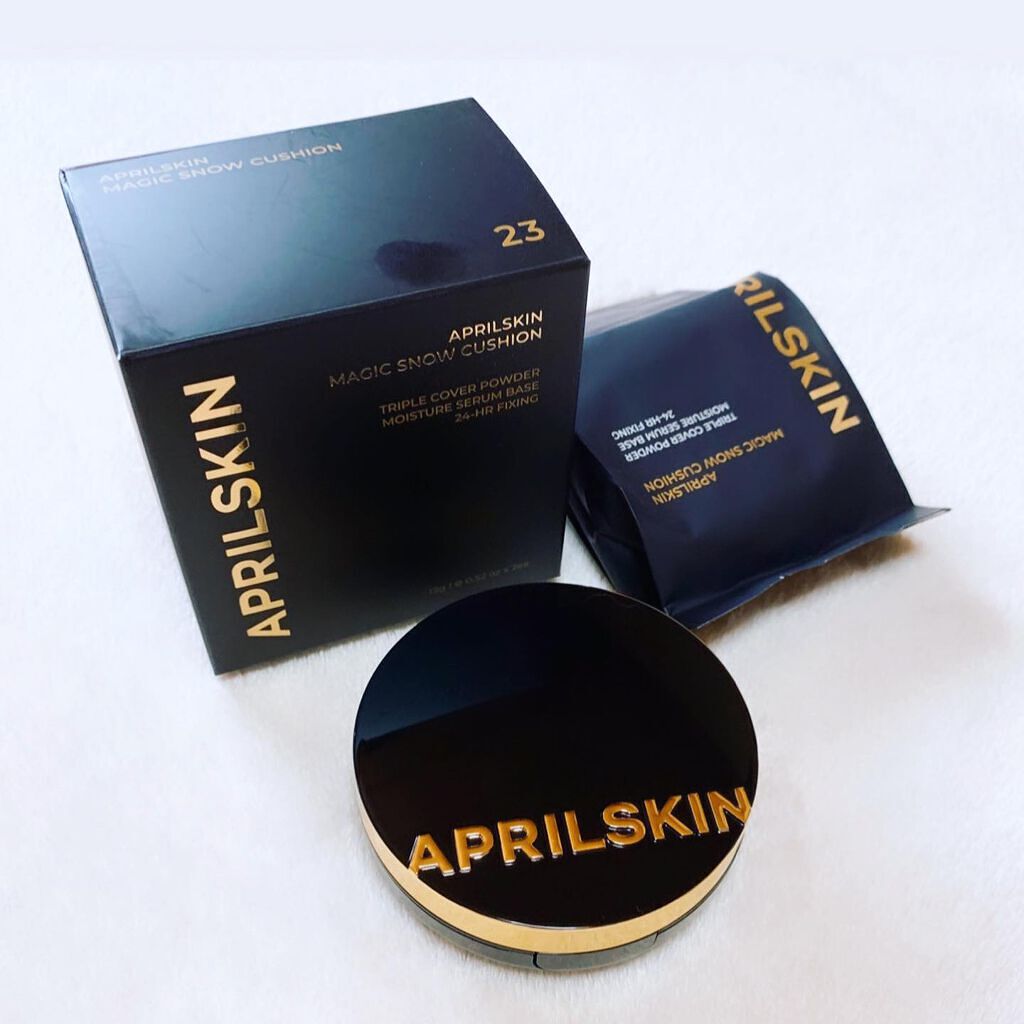 マジックスノークッションブラック 3.0/APRILSKIN/クッションファンデーションを使ったクチコミ（1枚目）