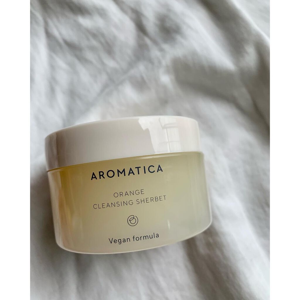 オレンジクレンジングシャーベット/AROMATICA/クレンジングバームを使ったクチコミ（1枚目）