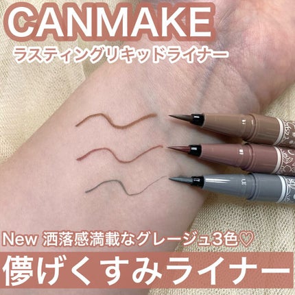 キャンメイク ラスティングリキッドライナーのクチコミ「儚げ♡洒落感満載のくすみアイライナー
4月下旬発売
CANMAKE
ラスティングリキッドライ.....」(1枚目)