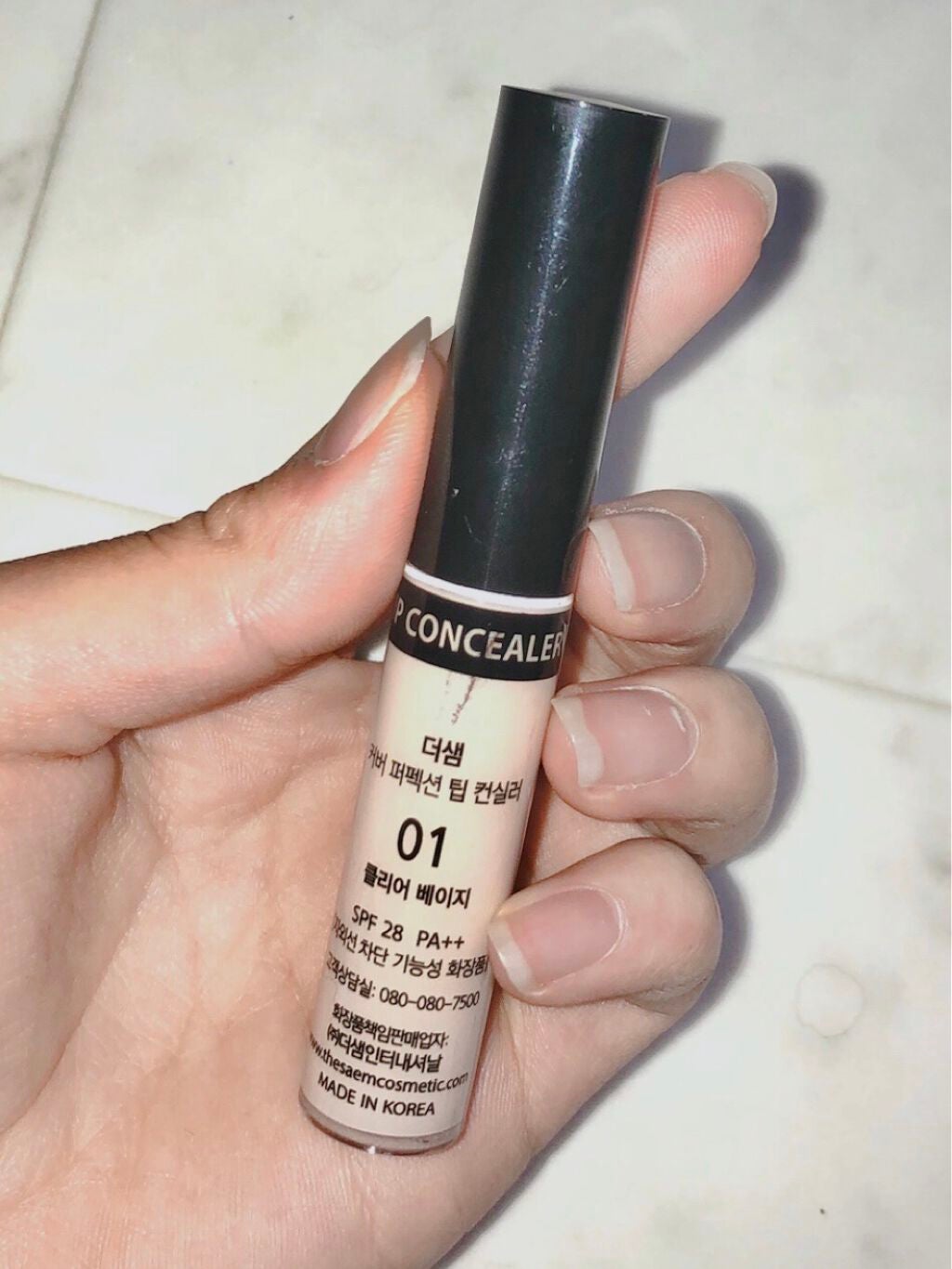 カバーパーフェクション チップコンシーラー/the SAEM/リキッドコンシーラーを使ったクチコミ(2枚目)