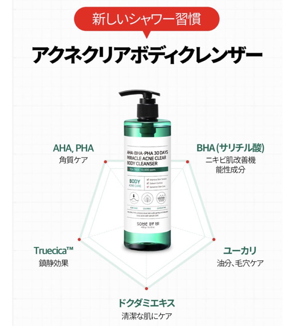 AHA·BHA·PHA 30デイズミラクルアクネボディクレンザー/SOME BY MI/ボディソープを使ったクチコミ（3枚目）