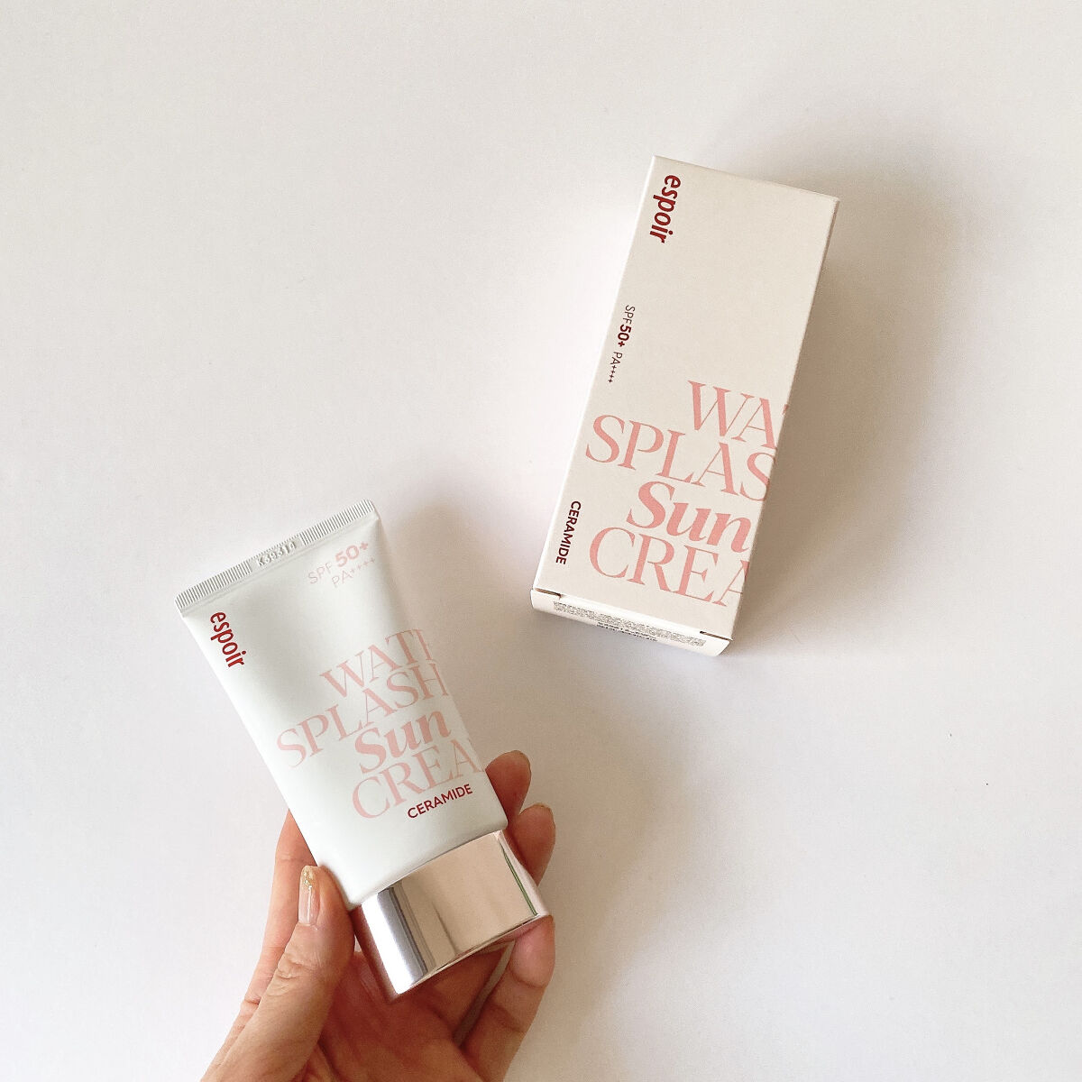 ウォータースプラッシュサンクリーム ピンク/espoir/日焼け止め・UVケアを使ったクチコミ（2枚目）