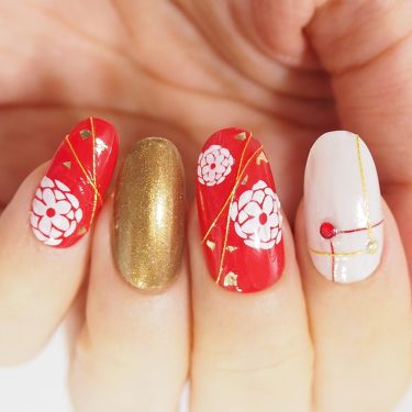 Pa ネイルカラー Pa Nail Collectiveを使った口コミ 成人式ネイル 赤の振袖ver ネット By Yuyu 300yen Nail Lips