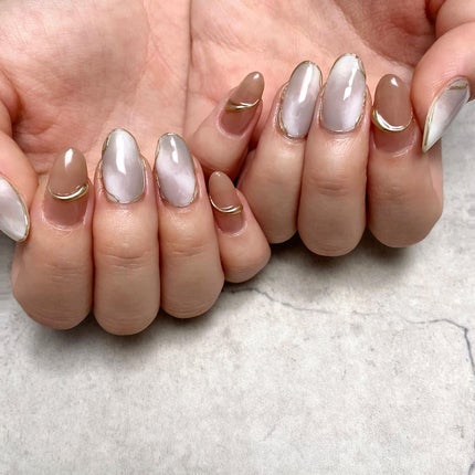 #もやもやネイル,#ニュアンスネイル,#トレンドネイル,#ミラーネイル,#リングネイル,#ミラーネイル,#冬ネイル,#囲みネイル,#女子ネイル,#上品ネイルのネイルデザイン