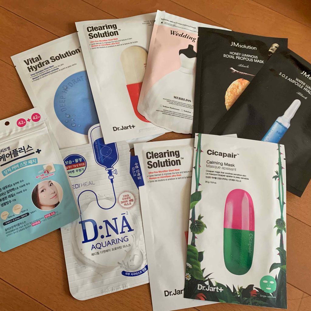 あーちゃこ on LIPS 「先月韓国旅行行った時の大量購入🌱入ってないのもたくさんあるんだ..」(2枚目)