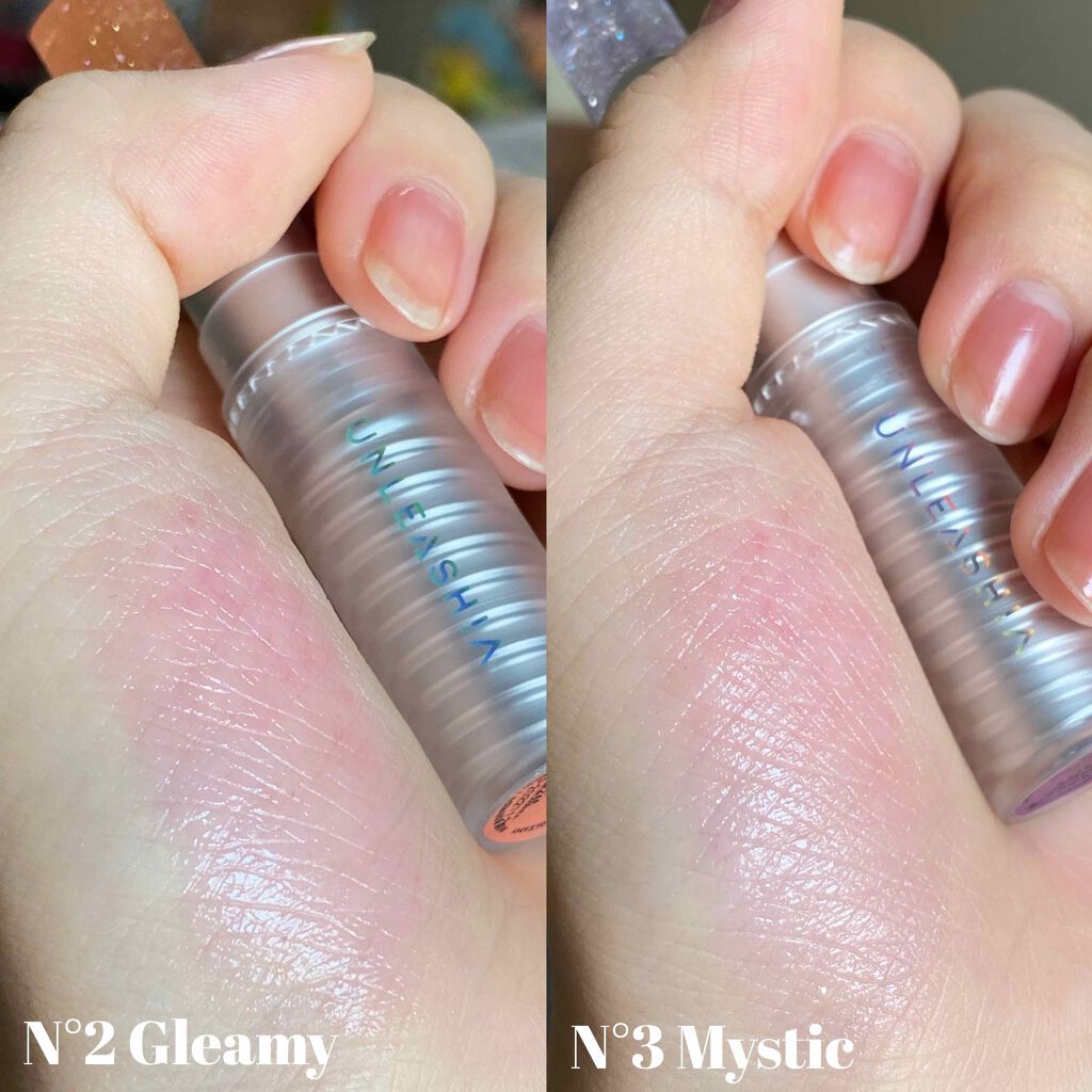 グリッタリーウェブリップバーム/unleashia/リップケアを使ったクチコミ（3枚目）