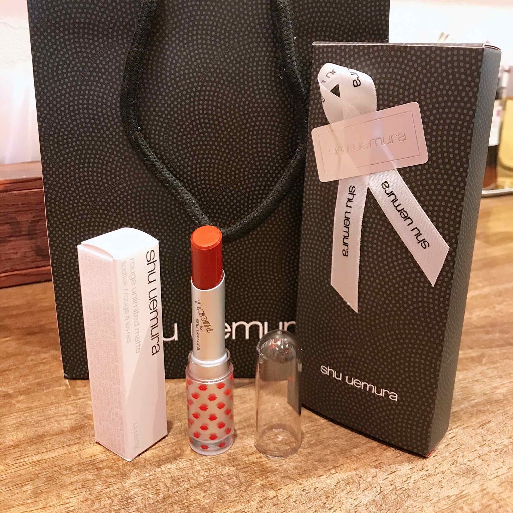 ルージュ アンリミテッド マット/shu uemura/口紅を使ったクチコミ(1枚目)