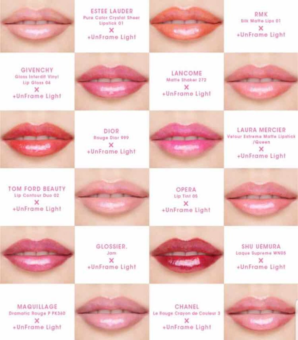 LIP38℃ +UnFrame<ホログラフィック>/UZU BY FLOWFUSHI/リップグロスを使ったクチコミ(3枚目)