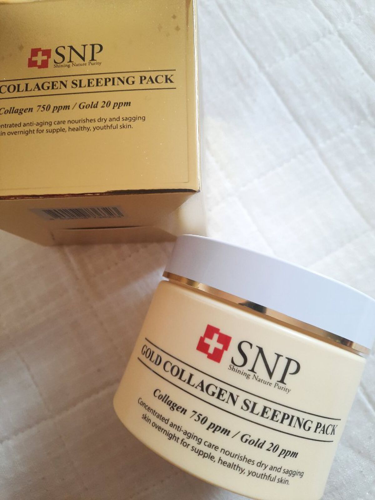 SNP ゴールド コラーゲン スリーピング パック/SNP/シートマスク・パックを使ったクチコミ（1枚目）