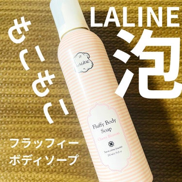 Laline フラッフィーボディソープ チェリーブロッサムのクチコミ「少しプッシュしたらこんなに泡出ます！
もこもこ、もっちもっち！✧︎*。


旦那が子供を洗うな.....」（1枚目）