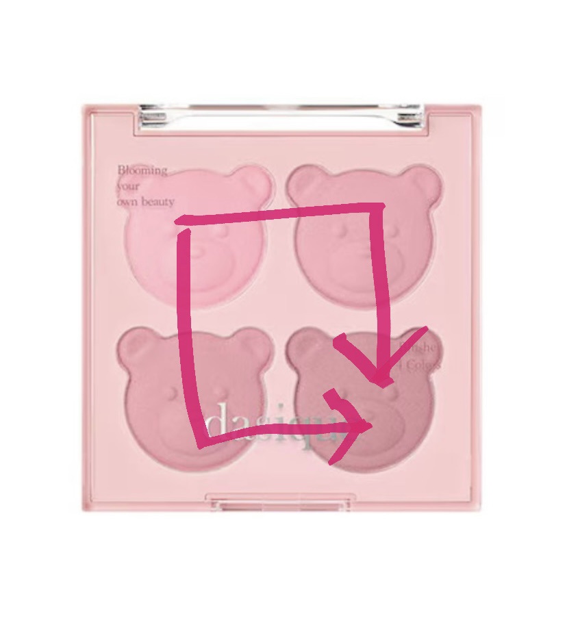 ブレンディングムードチーク 17 モーブベア/dasique/パウダーチークを使ったクチコミ（2枚目）