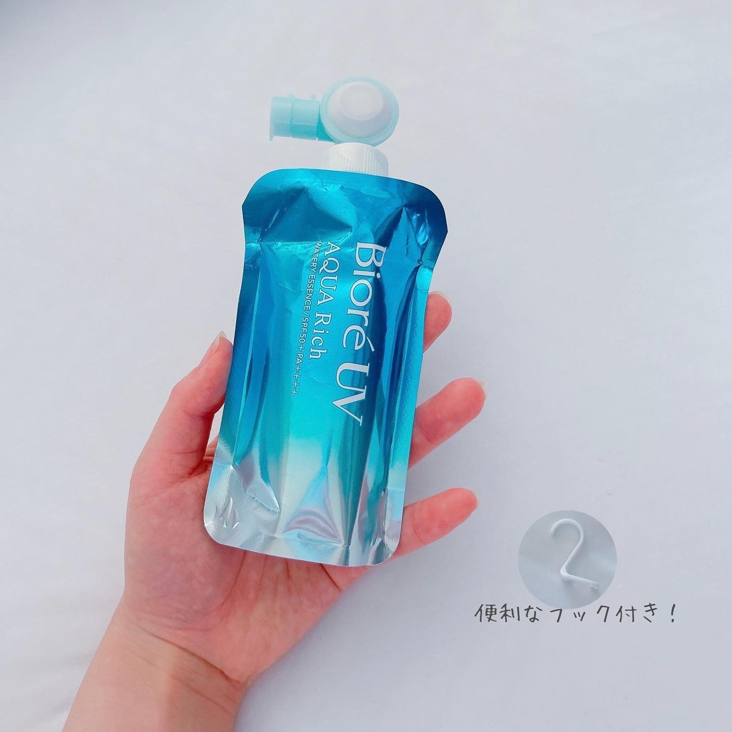 アクアリッチ フレッシュパウチ/ビオレ/日焼け止めローションを使ったクチコミ(2枚目)