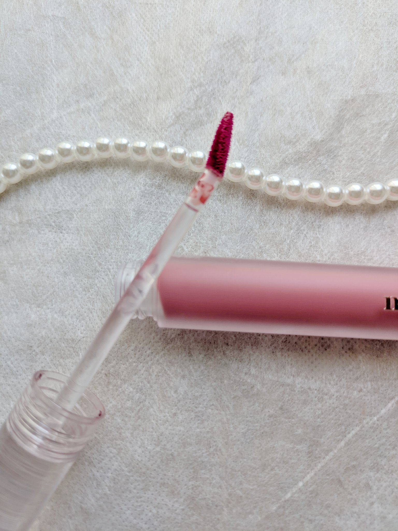 グラッセリップティント 01 オウンピンク/mude./リップティントを使ったクチコミ（2枚目）