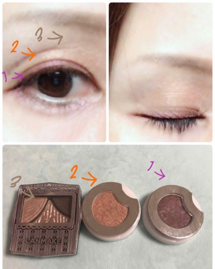 DHC アイシャドウムーンのクチコミ「こんばんゎ( *ˊᵕˋ)ノ
目のアップありますのでご注意ください💦
苦手な方は飛ばしてください.....」(1枚目)