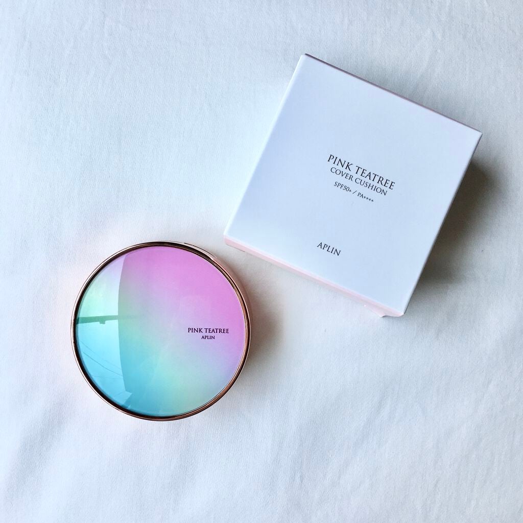 ピンクティーツリーカバークッション/APLIN/クッションファンデーションを使ったクチコミ(2枚目)