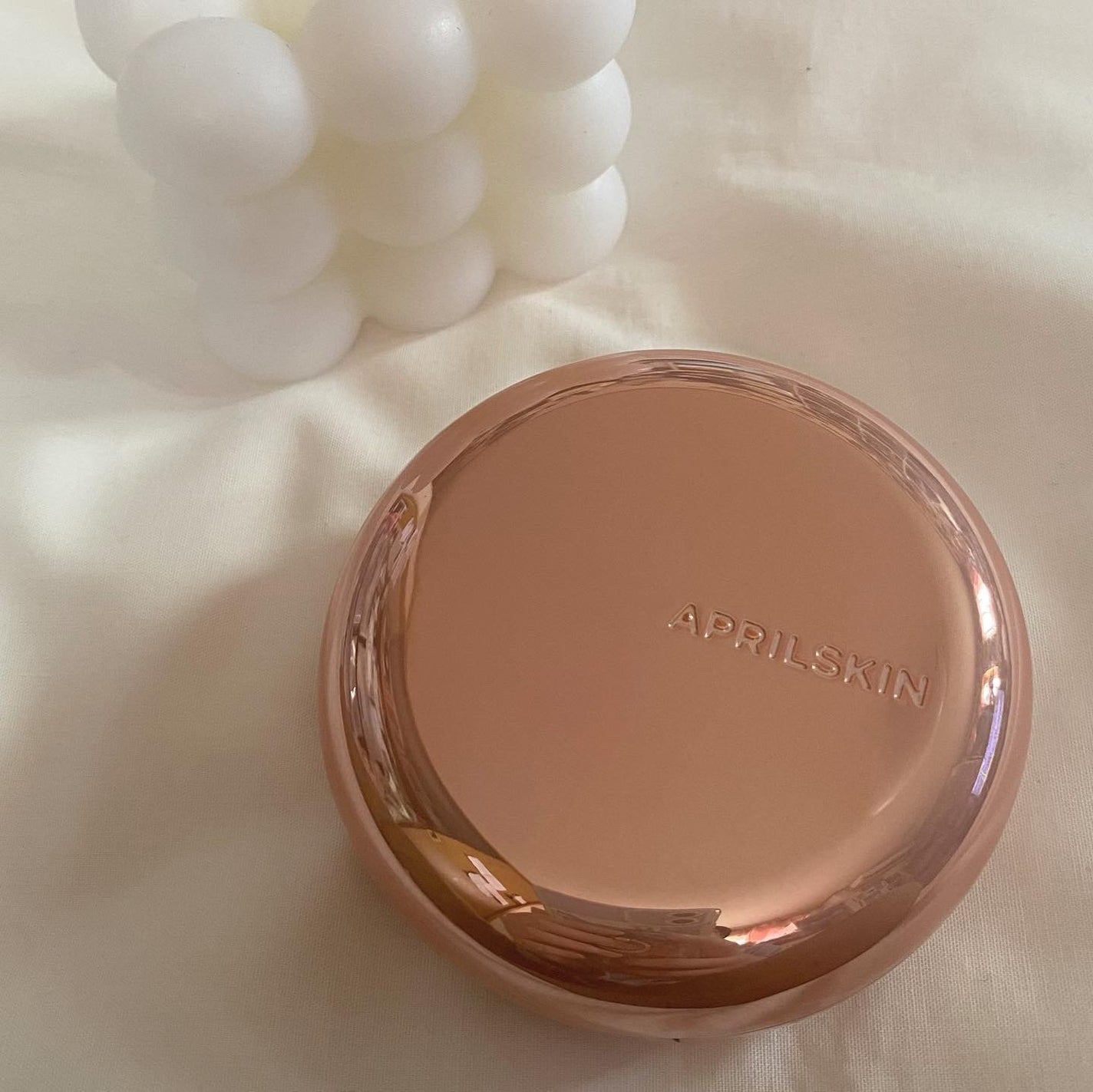 ハイパーカバーフィットクッション ピンク(桜エディション)/APRILSKIN/クッションファンデーションを使ったクチコミ(4枚目)