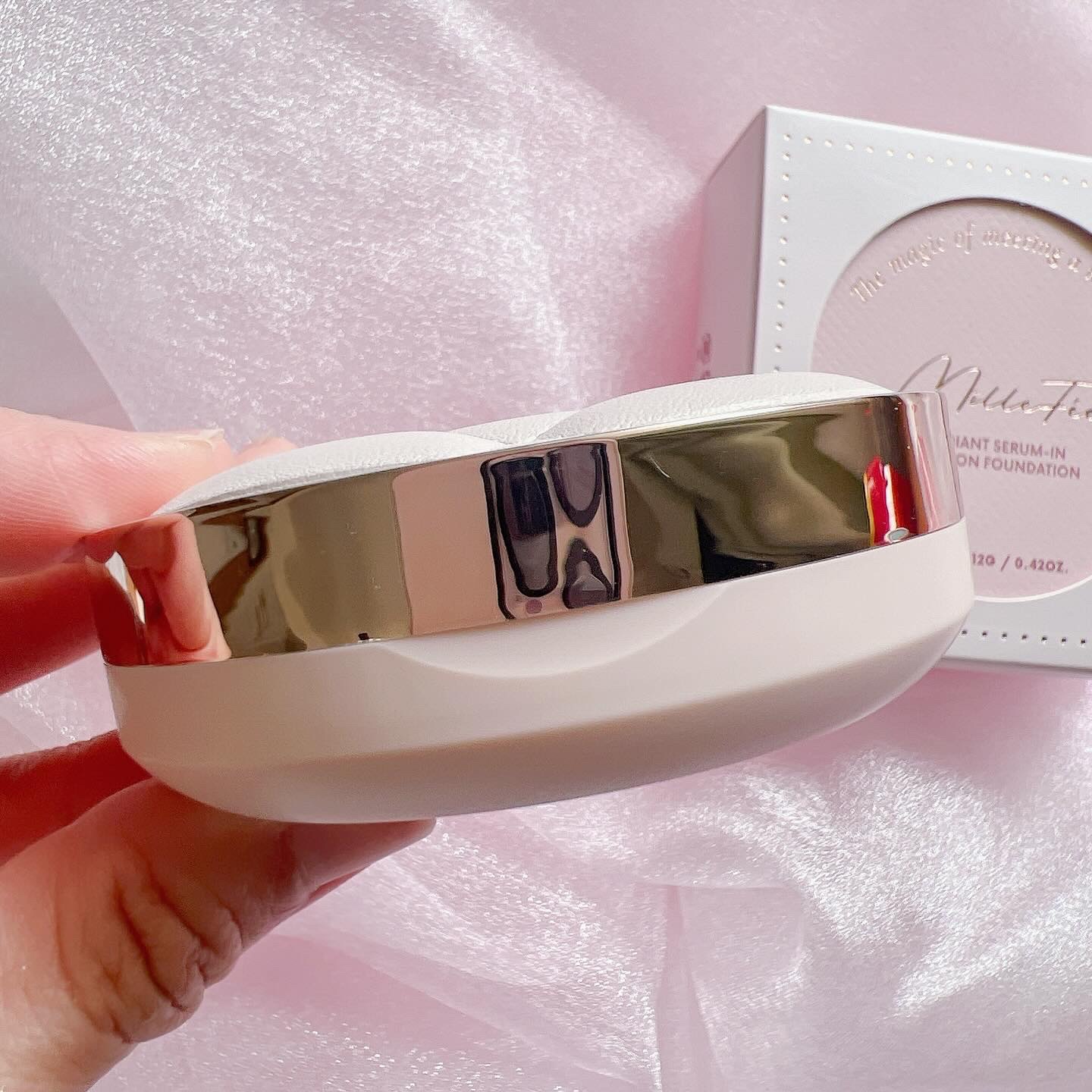 ラディアントセラムクッション/MilleFée/クッションファンデーションを使ったクチコミ（2枚目）