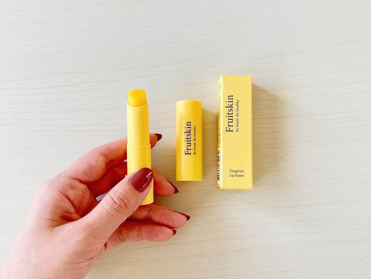 Tangerine Lip Butter/fruitskin/リップバームを使ったクチコミ（3枚目）