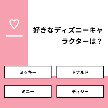 内藤早葵 on LIPS 「【質問】好きなディズニーキャラクターは？【回答】・ミッキー：1..」（1枚目）