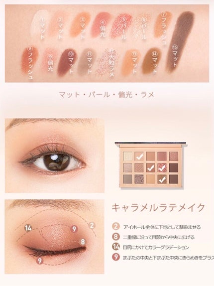GO TRAVEL 15色アイシャドウパレット/FOCALLURE/アイシャドウパレットを使ったクチコミ(3枚目)