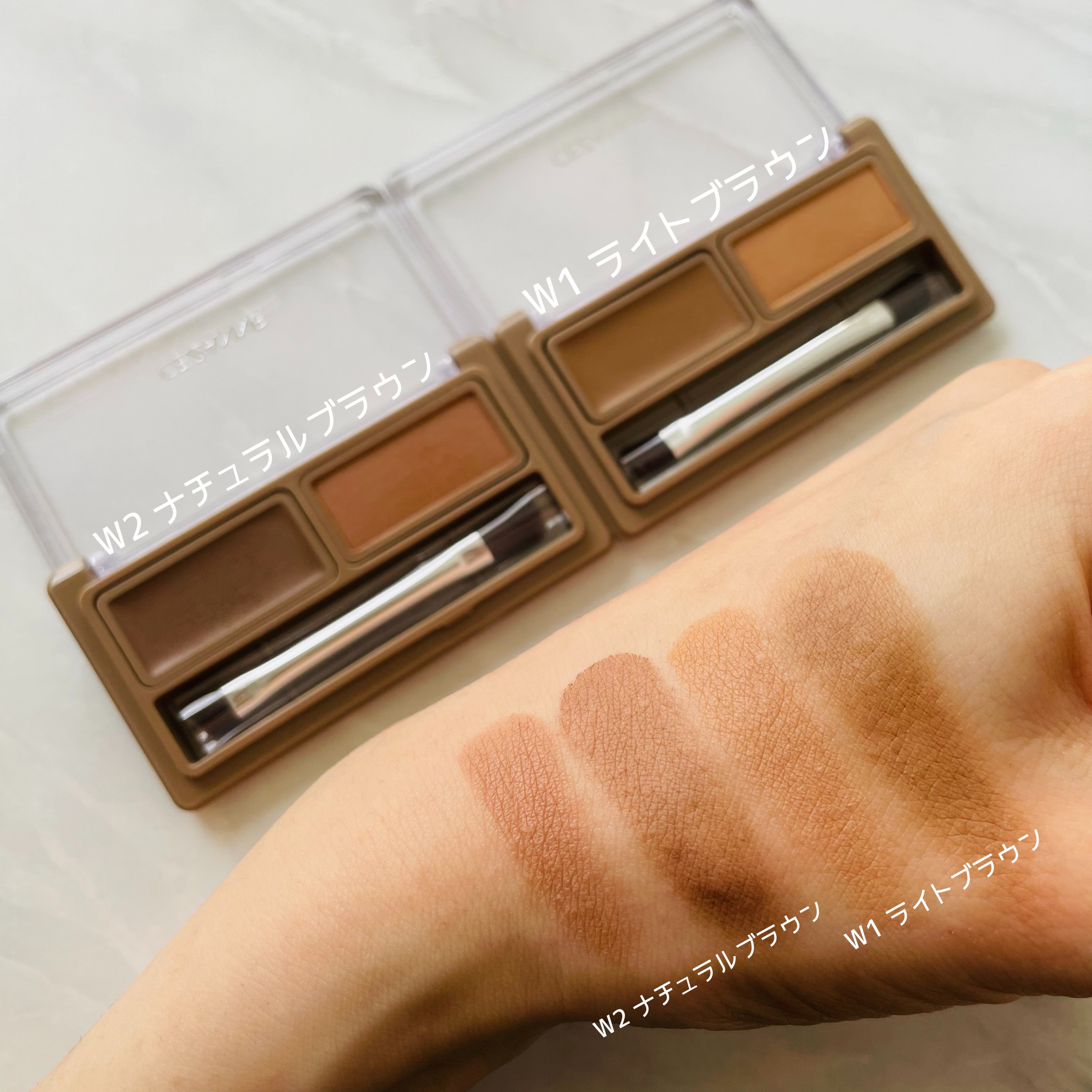 アイブロウワックス＆パウダー/CEZANNE/アイブロウを使ったクチコミ（2枚目）