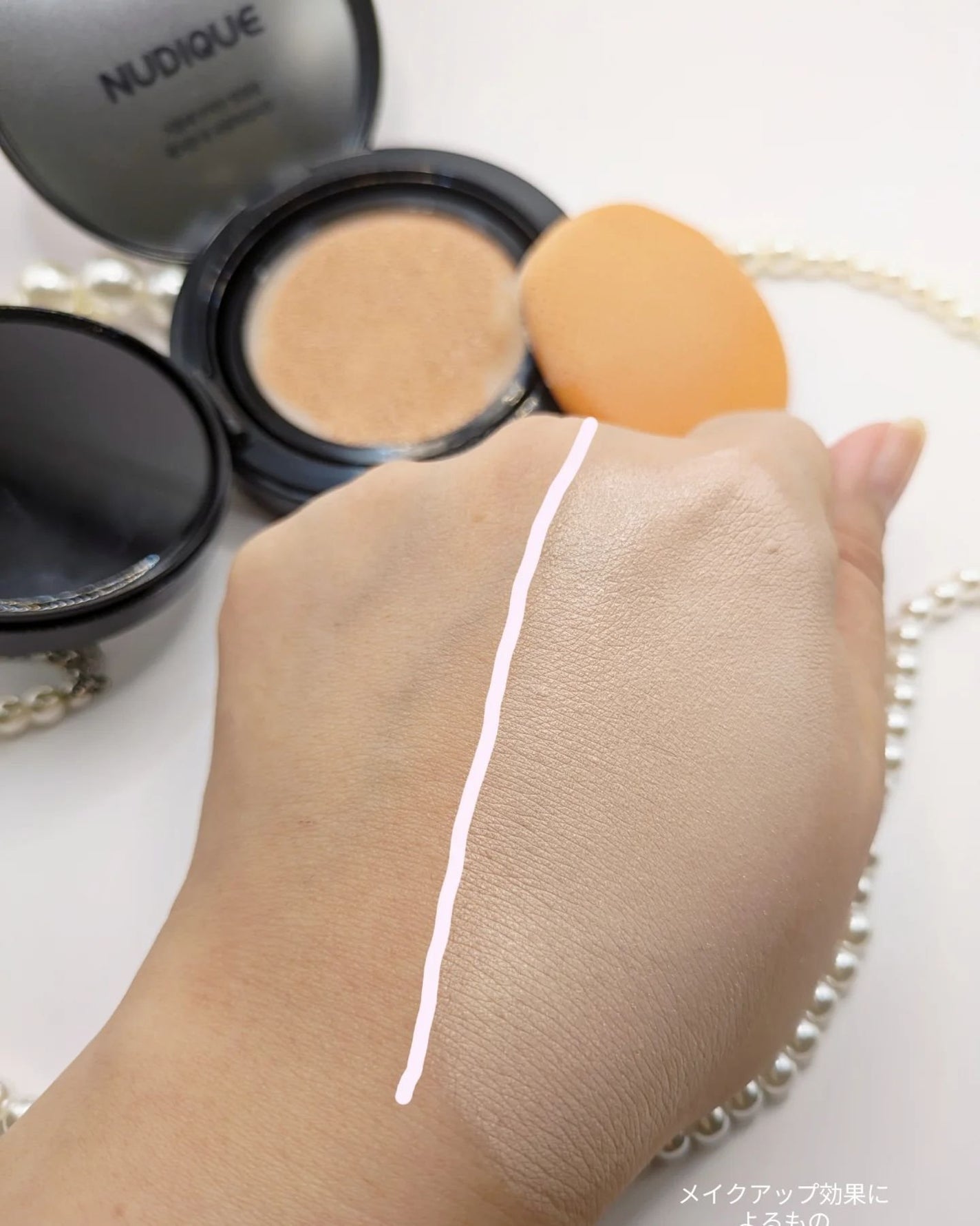 グロウクッションファンデーション/NUDIQUE/クッションファンデーションを使ったクチコミ(3枚目)