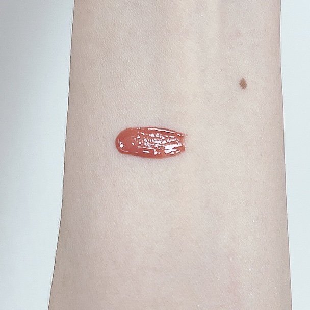 ジューシーラスティングティント 18 マルドピーチ(MULLED PEACH)/rom&nd/リップティントを使ったクチコミ（3枚目）