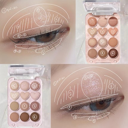 目元チュートリアルアイパレット/Colorgram/アイシャドウパレットを使ったクチコミ(9枚目)