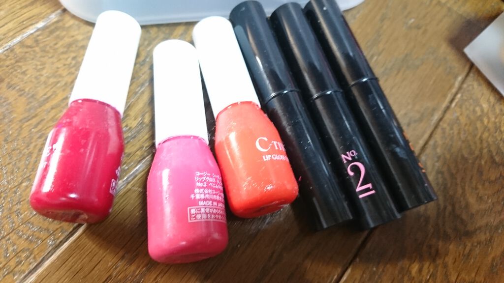 モイストリップティント No.3 赤橙（あかだいだい）/C-TIVE/リップティントを使ったクチコミ（1枚目）