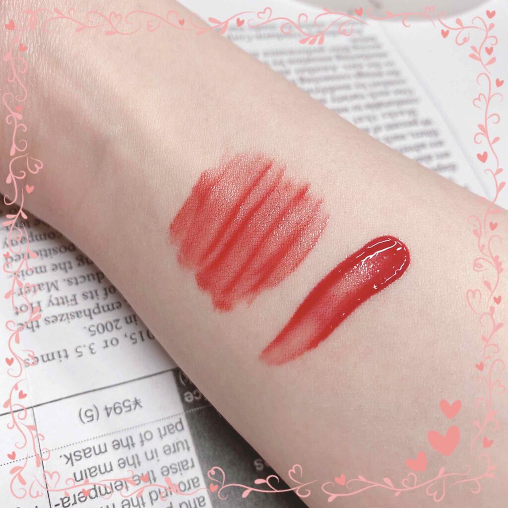 ジューシーラスティングティント/rom&nd/リップティントを使ったクチコミ（2枚目）