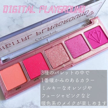 ColourPop デジタルプレイグラウンドのクチコミ「〚ColourPop Y2Kコレクション🤍〛



こんにちは🦋
今回はカラポのめちゃくちゃ可.....」（2枚目）