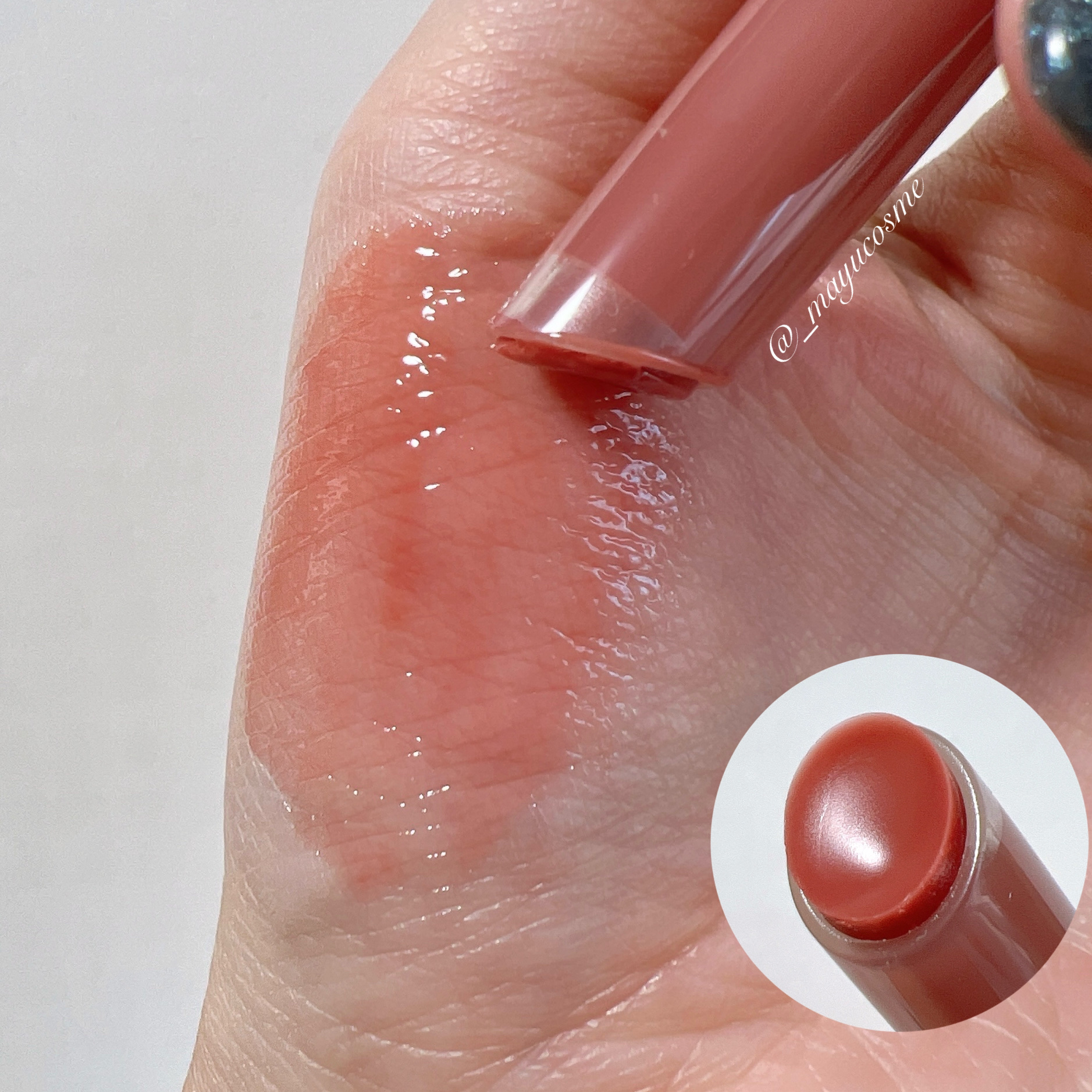 ドリズルバーム/mude./口紅を使ったクチコミ（2枚目）