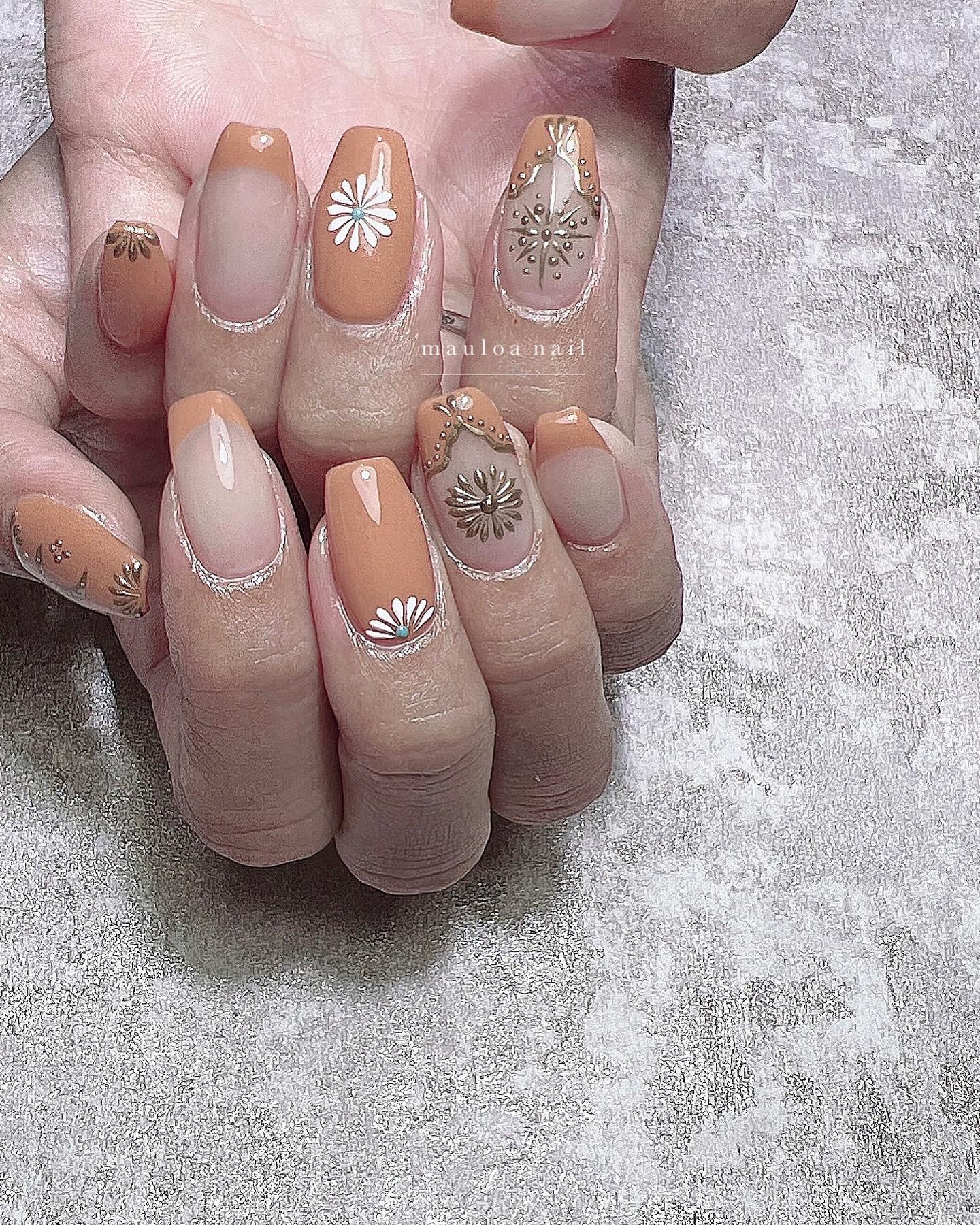 #海ネイル,#ネイル,#アートネイル,#ハワイアンジュエリーネイル,#ミラーアートネイル,#サンドネイル,#フレンチネイル,#太陽ネイル,#ミラーネイル,#手書きアートネイル,#サマーネイル,#波ネイル,#ミラーネイル,#テラコッタネイル,#春ネイル,#天王寺ネイルのネイルデザイン