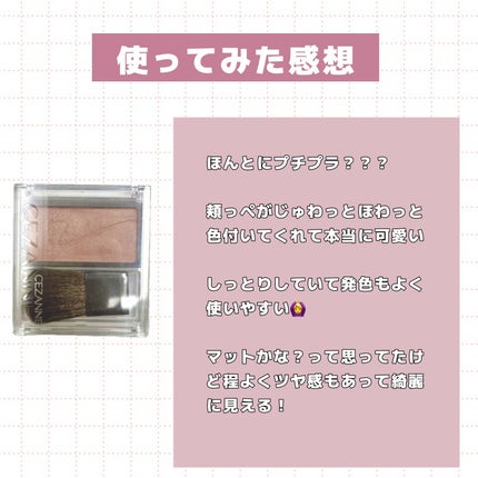 チークブラッシュ/CEZANNE/パウダーチークを使ったクチコミ(2枚目)