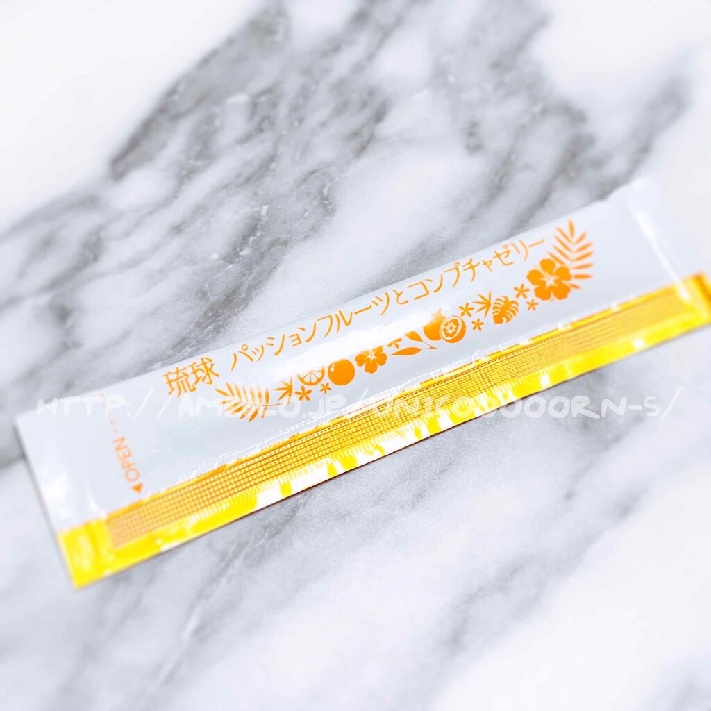 琉球 パッションフルーツとコンブチャゼリー/しまのや/ゼリー飲料を使ったクチコミ（3枚目）