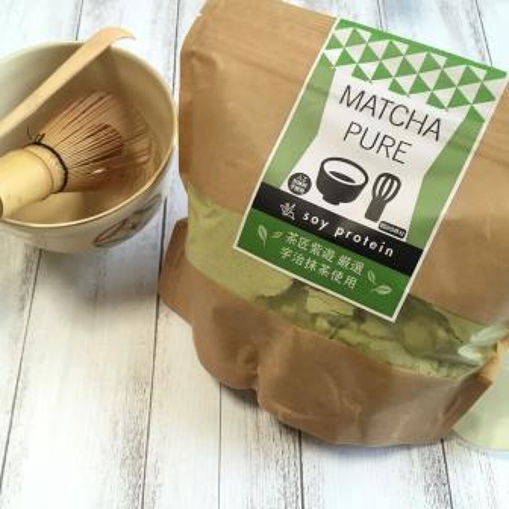 MATCHA PURE（プロテインパウダー）/ピュアパートナー/ソイプロテインを使ったクチコミ（2枚目）