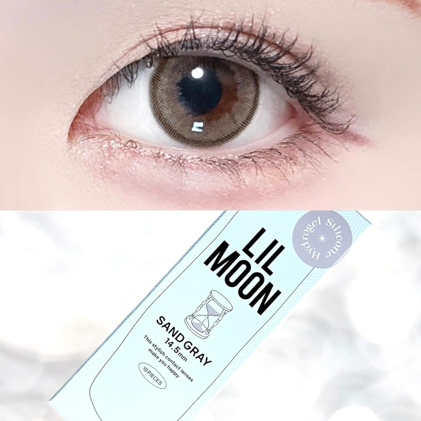 LILMOON 1dayシリコーン サンドグレー/LILMOON/ワンデー（１DAY）カラコンを使ったクチコミ（1枚目）