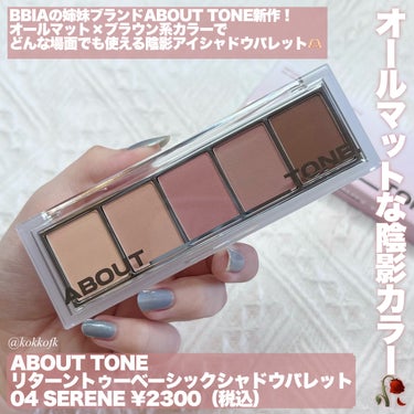 リターントゥーベーシックシャドウパレット/ABOUT TONE/アイシャドウパレットを使ったクチコミ（2枚目）