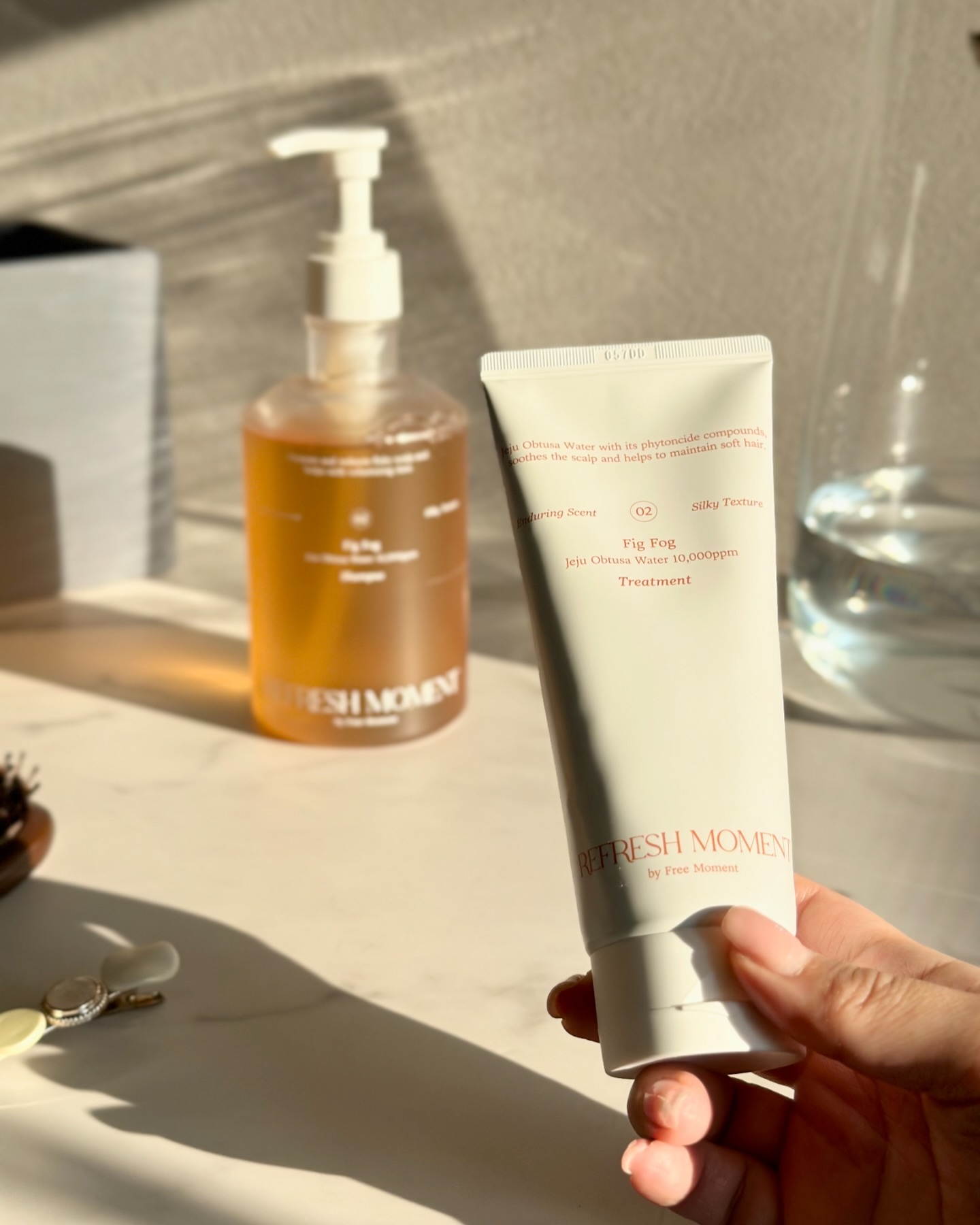 リフレッシュモーメントパフュームシャンプー/トリートメント Fig Fog/Free Moment /市販シャンプーを使ったクチコミ（3枚目）