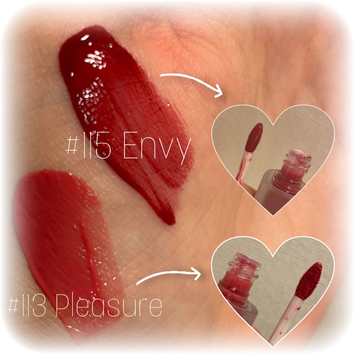 フルーティーグラムティント 113 プレジャー/Laka/リップティントを使ったクチコミ（2枚目）