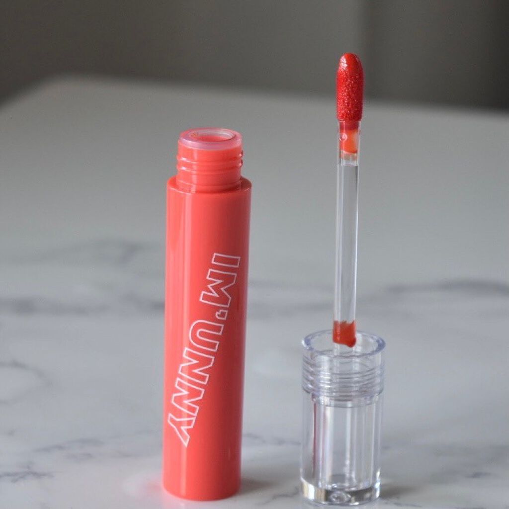 リッププレジャーベルベットティント/IM UNNY/リップティントを使ったクチコミ(3枚目)