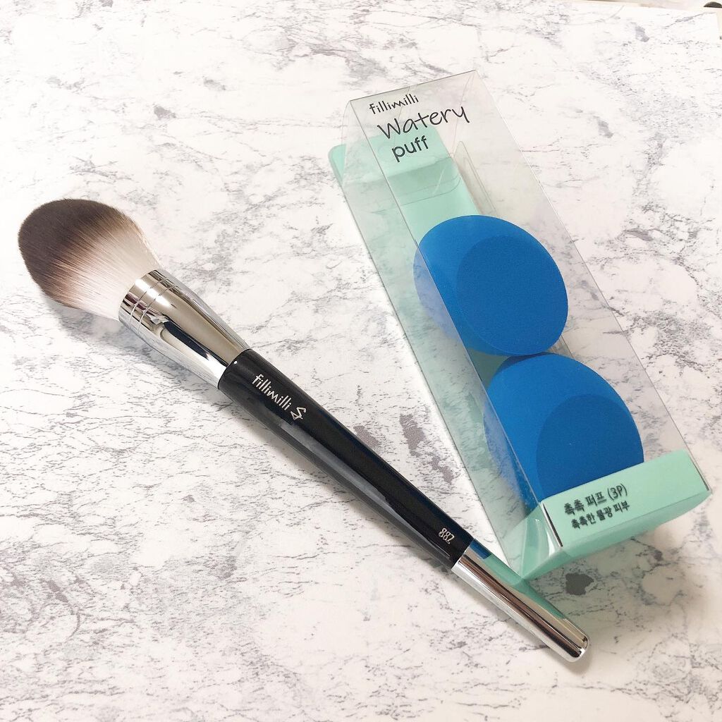 Sシルキーパウダーブラシ (M)882/fillimilli/メイクブラシを使ったクチコミ（1枚目）